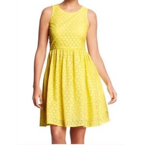Old navy yellow eyelet dress